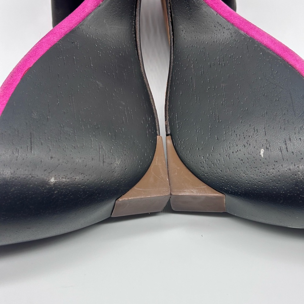 Robert Clergerie Pink Suede Knot Wedge Sandals - Picture 10 of 16